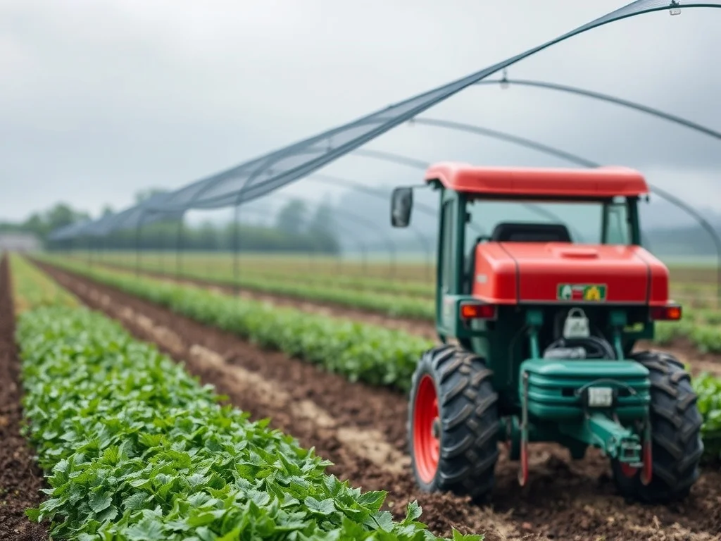 Cuve de récupération des eaux de pluie en exploitation agricole