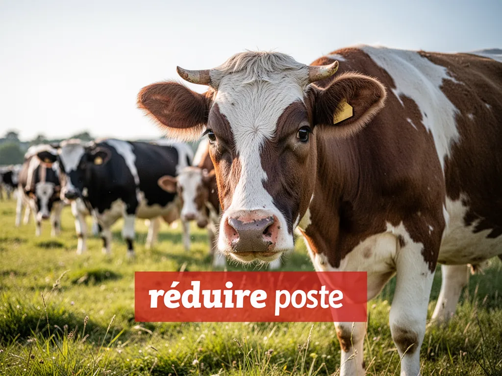 Intérieur d'une stabulation avec tracteur au fond, cuve de carburant visible et bêtes dans leur aire de repos
