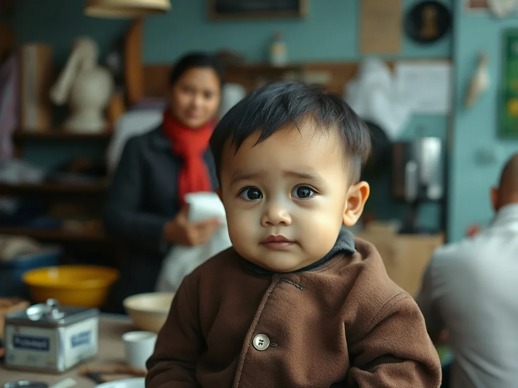 Bébé hérisson de quelques semaines tenu délicatement dans une main gantée, à côté d'une feuille et d'une seringue d'alimentation