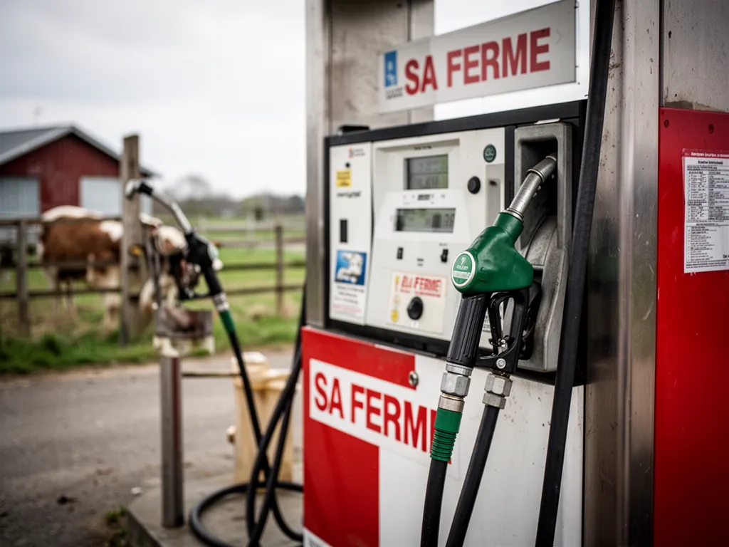 Pompe électrique 12 volts de transfert de carburant fixée sur une cuve mobile à la ferme