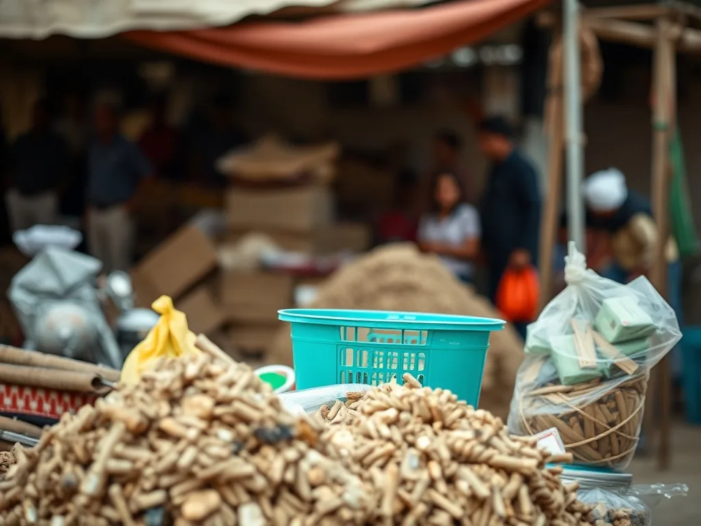 Lot de piles usagées triées par type, posées sur un établi d'atelier