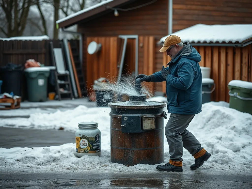 Récupérateur d’eau de pluie : l’hiver ne pardonne pas les cuves mal vidangées