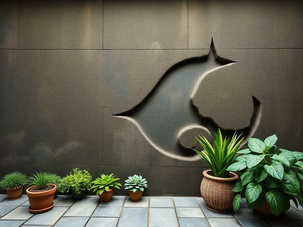 Mur Terrasto en béton pleine masse, moderne, remplaçant clôture et parpaing dans un jardin